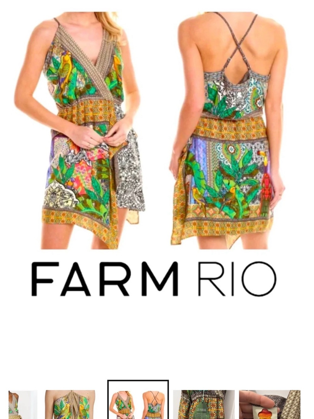 Farm Rio Gayatri Mini Dress features - Picture 3 of 6